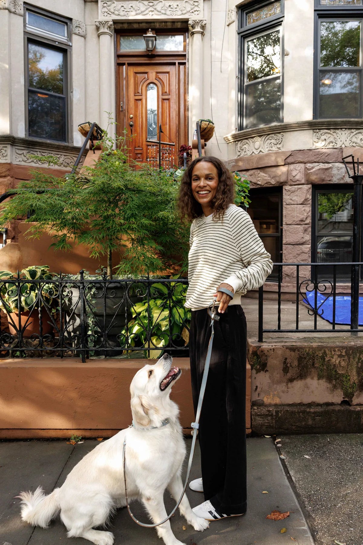 ALEXI SWEATSHIRT -GREEN STRIPE