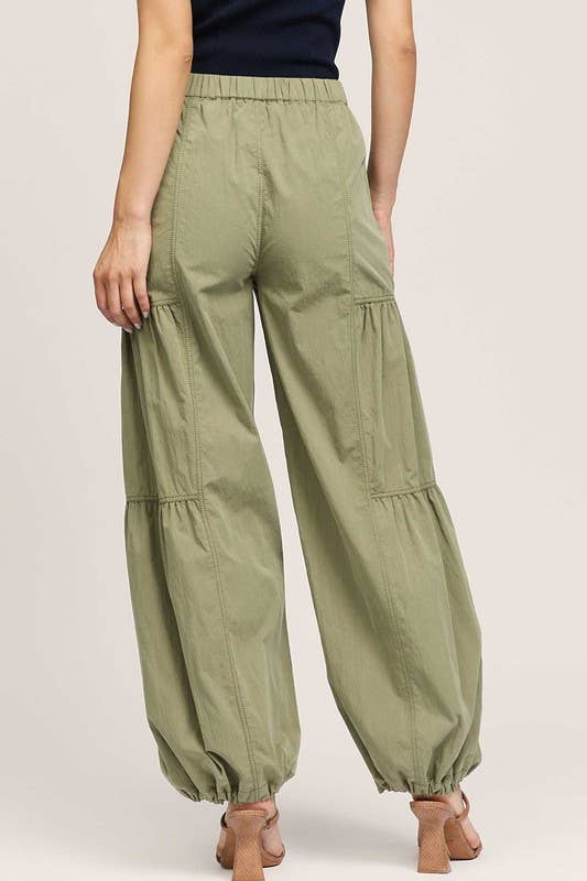Tiered Detail Balloon Pants