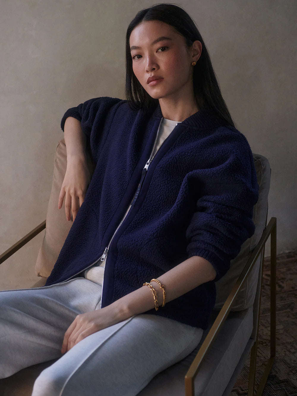 WILLMONT PATCH POCKET PLEECE - MIDNIGHT