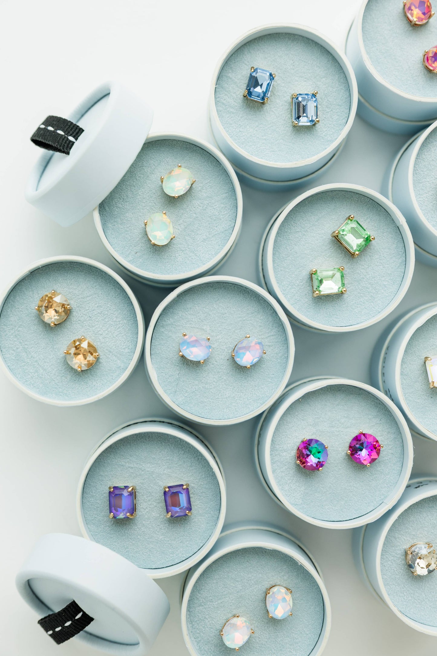 Crystal Powder Boxed Earring