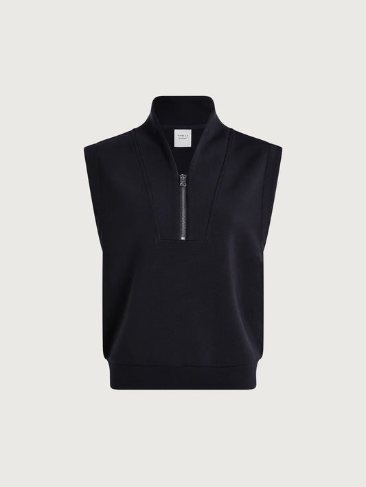 LORETTA HALF ZIP - BLACK