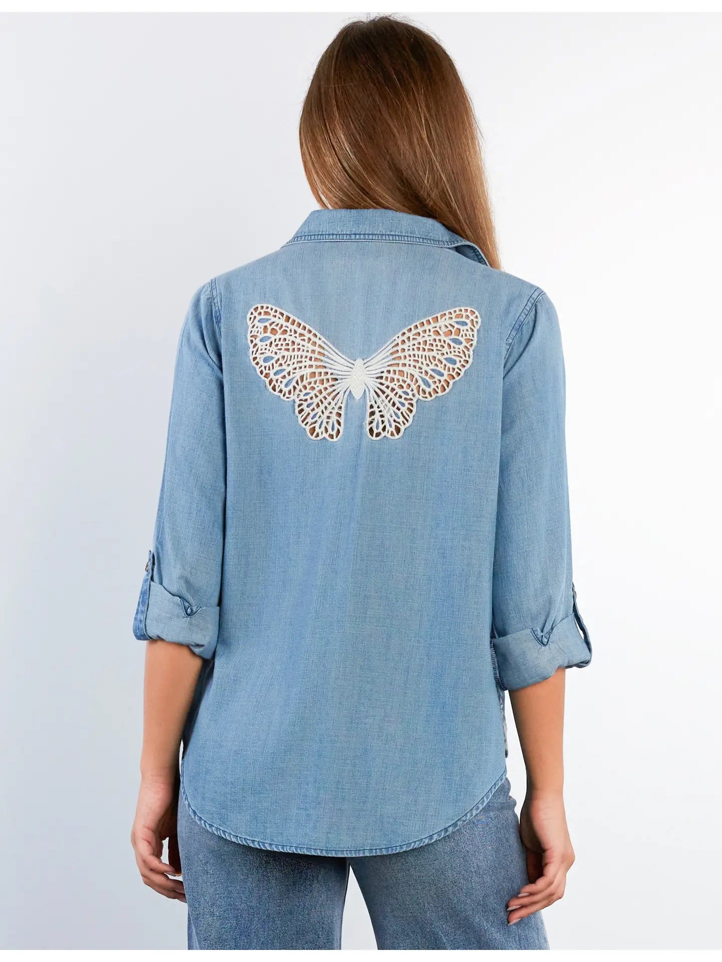 GOLDEN HOUR EMBROIDERED DENIM SHIRT