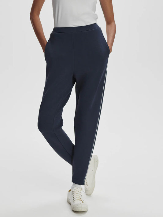 THE SLIM PIPED PANT - NAVY