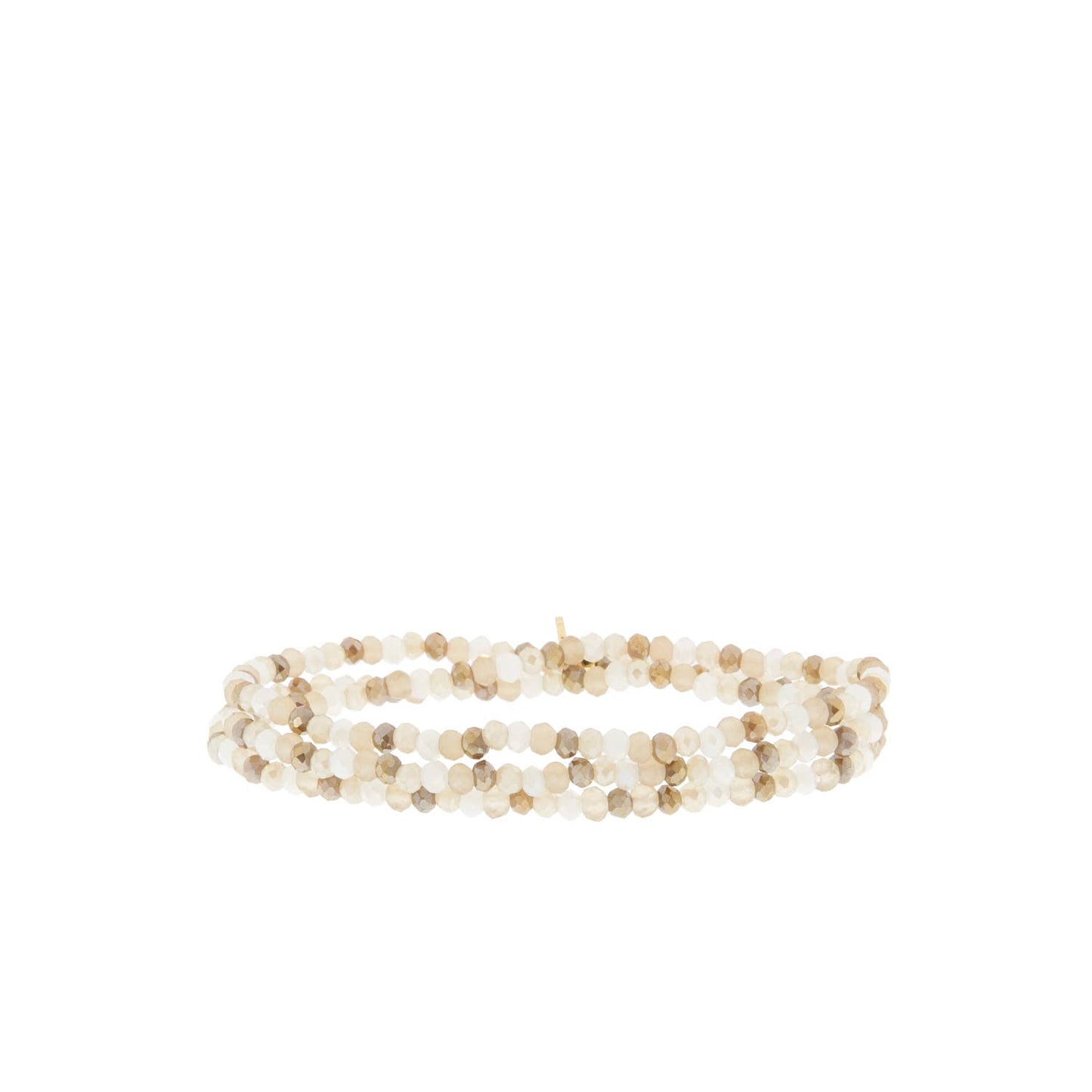 Mini stretch crystal beaded wrap bracelet