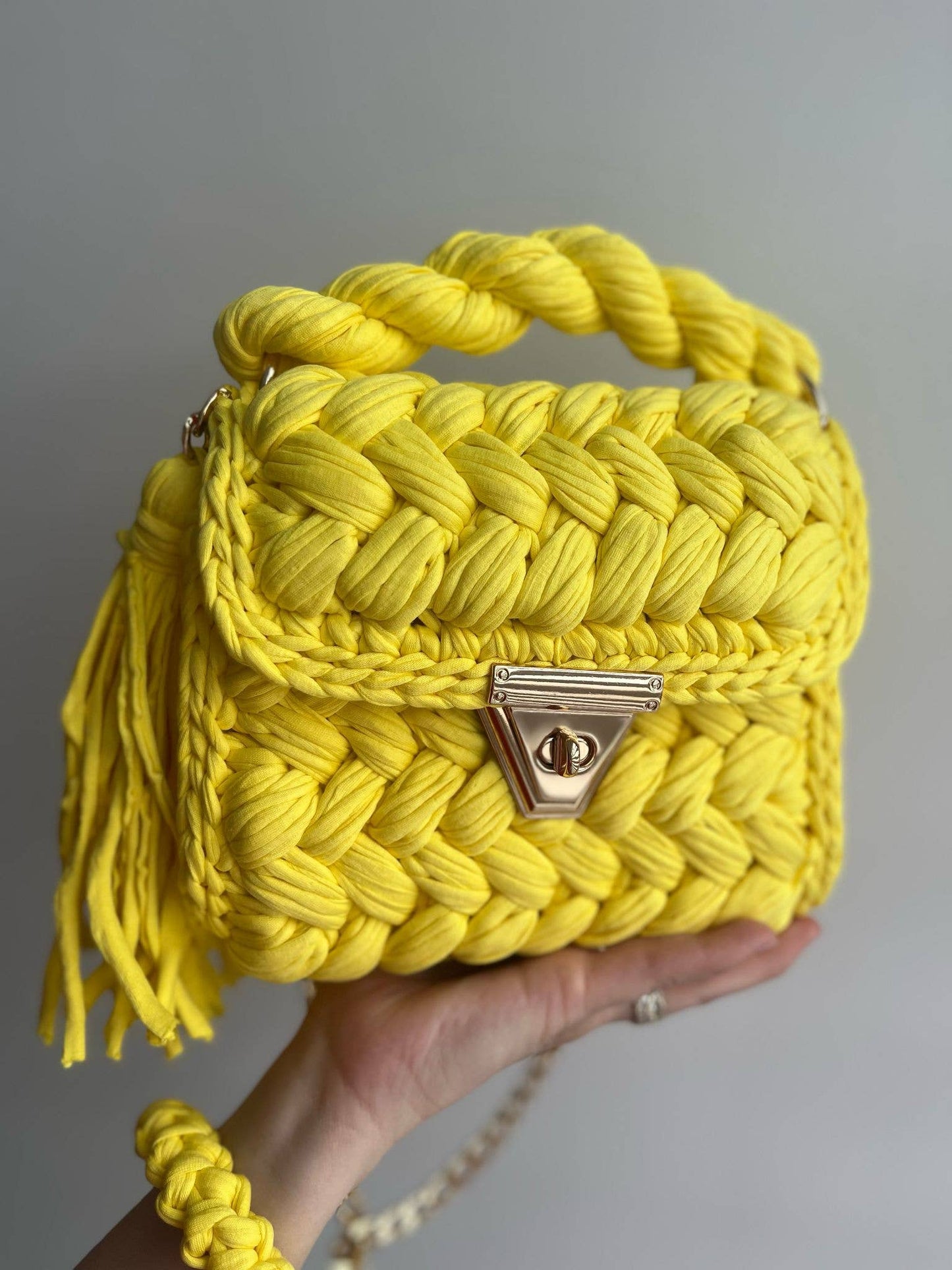 HANDMADE CROCHET BAG - YELLOW