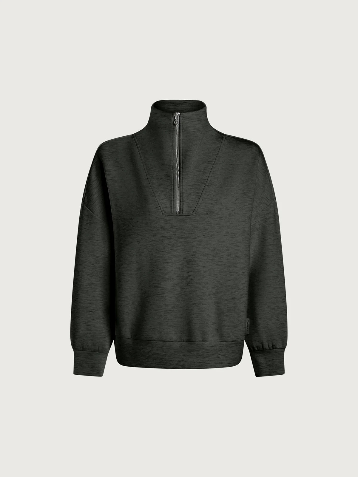 HAWLEY HALF ZIP SWEATSHIRT - OLIVE MARL