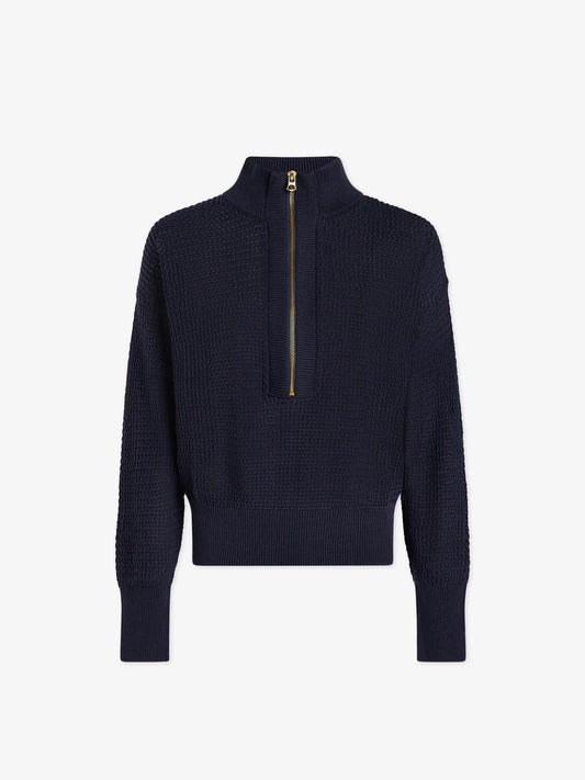 AURORA HALF ZIP KNIT - NAVY