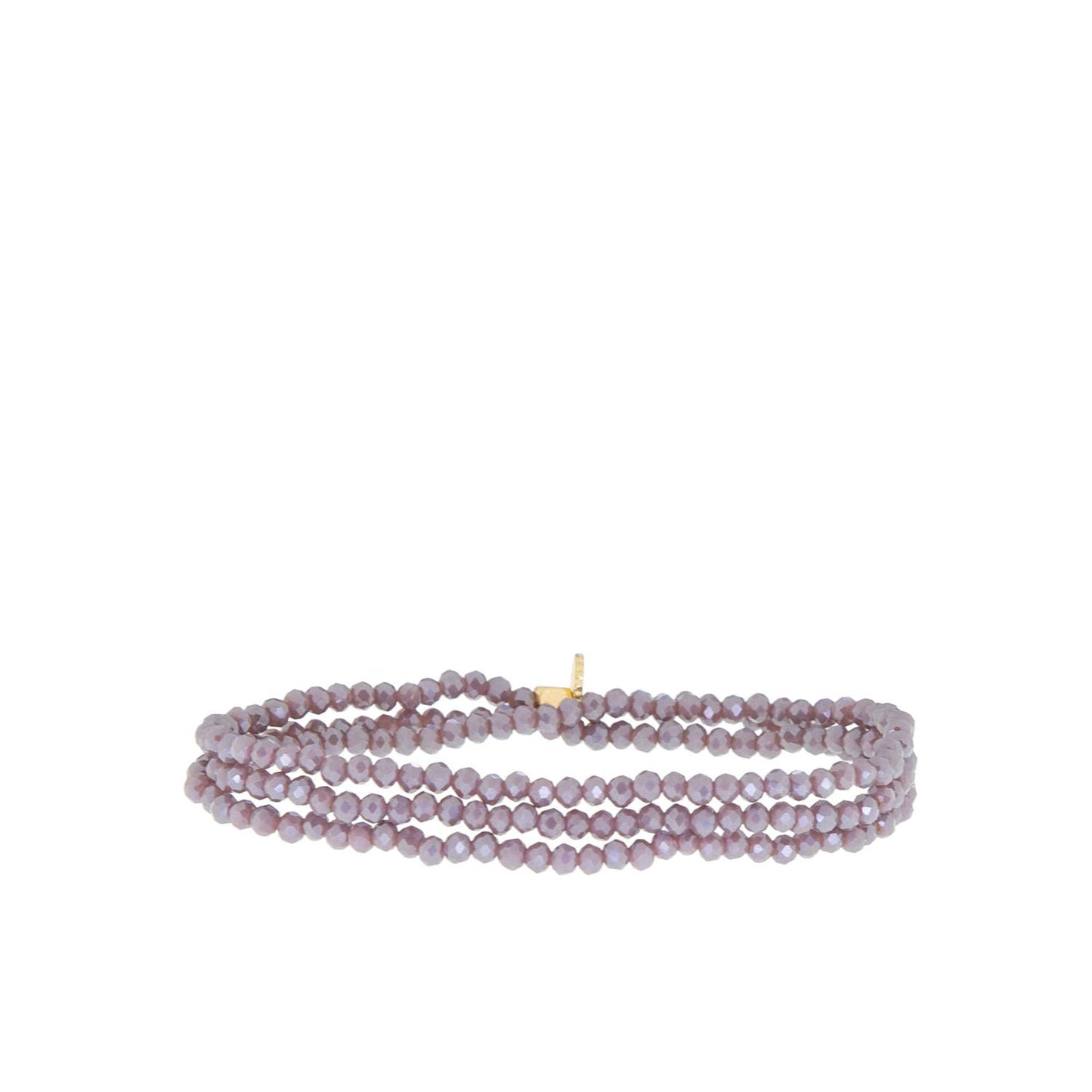 Mini stretch crystal beaded wrap bracelet