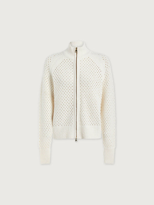 MANDY BOUCLE KNIT JACKET - COCONUT MILK