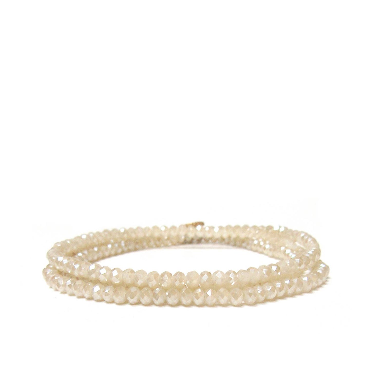 Mini stretch crystal beaded wrap bracelet