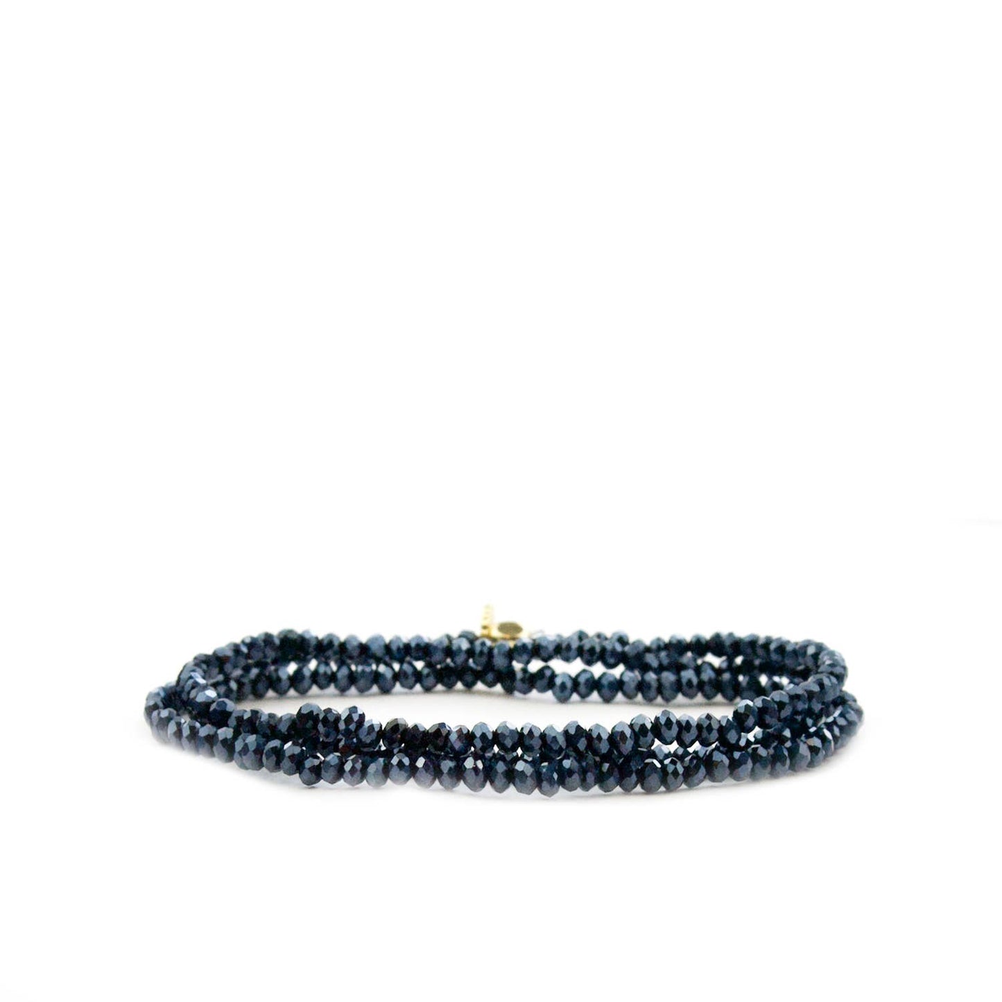 Mini stretch crystal beaded wrap bracelet