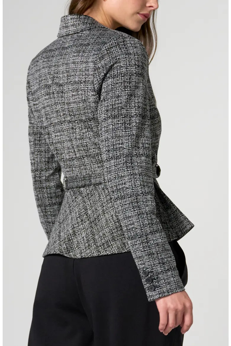 BELTED PEPLUM BLAZER