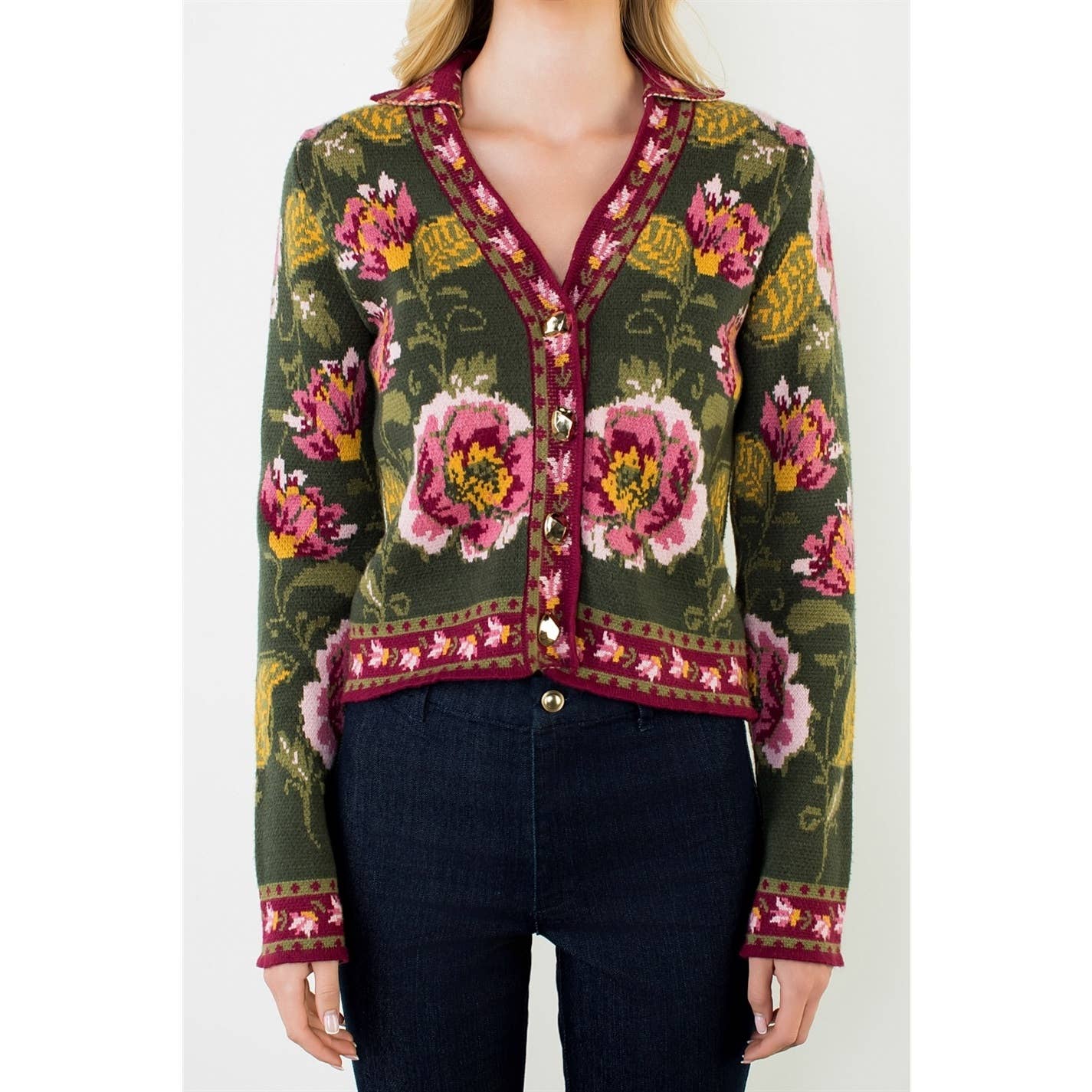 Floral Button Cardigan