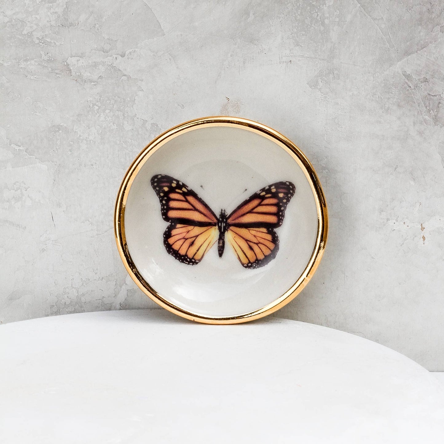 Monarch Butterfly Trinket Dish |Ring Dish|Handmade with gold