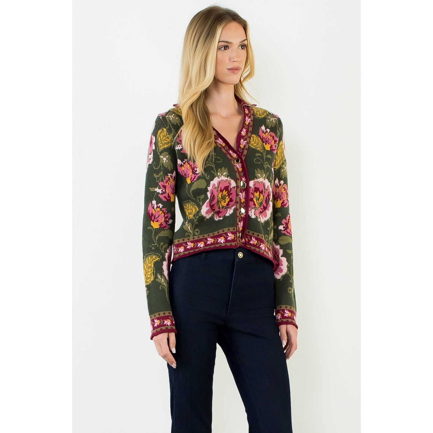 Floral Button Cardigan