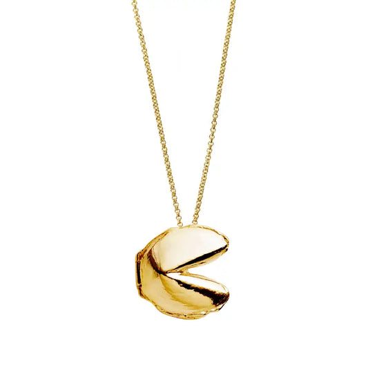 FORTUNE COOKIE NECKLACE - GOLD
