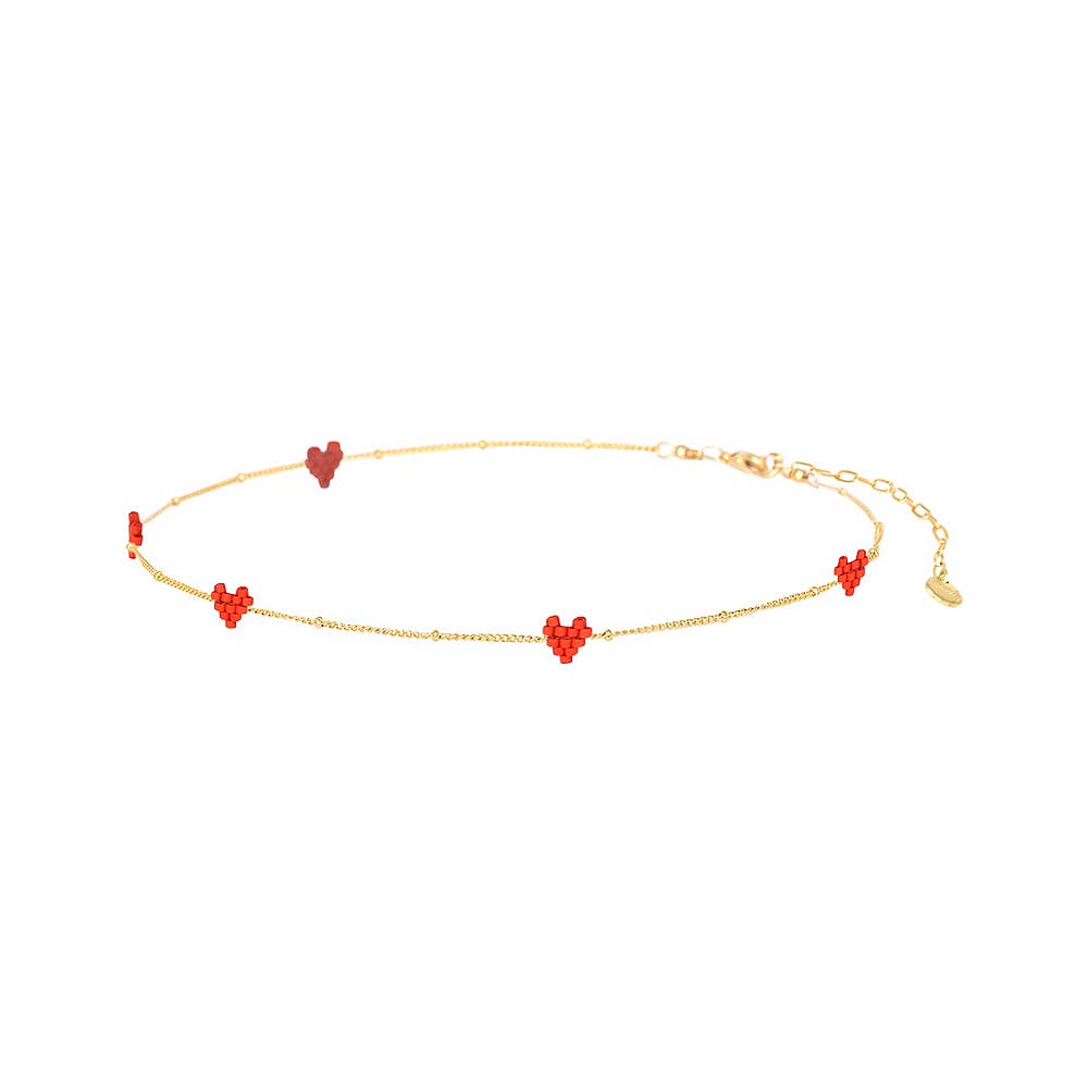 Mini Heartsy Red Necklace