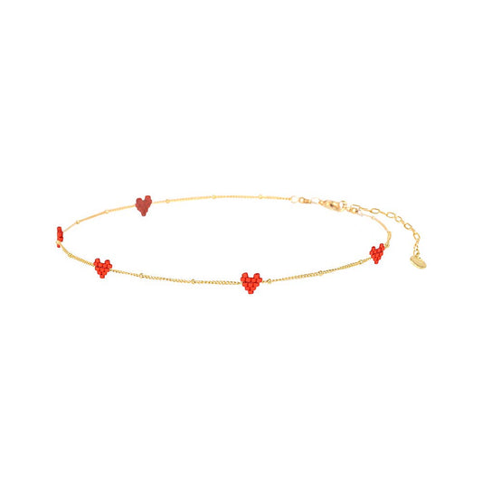 Mini Heartsy Red Necklace
