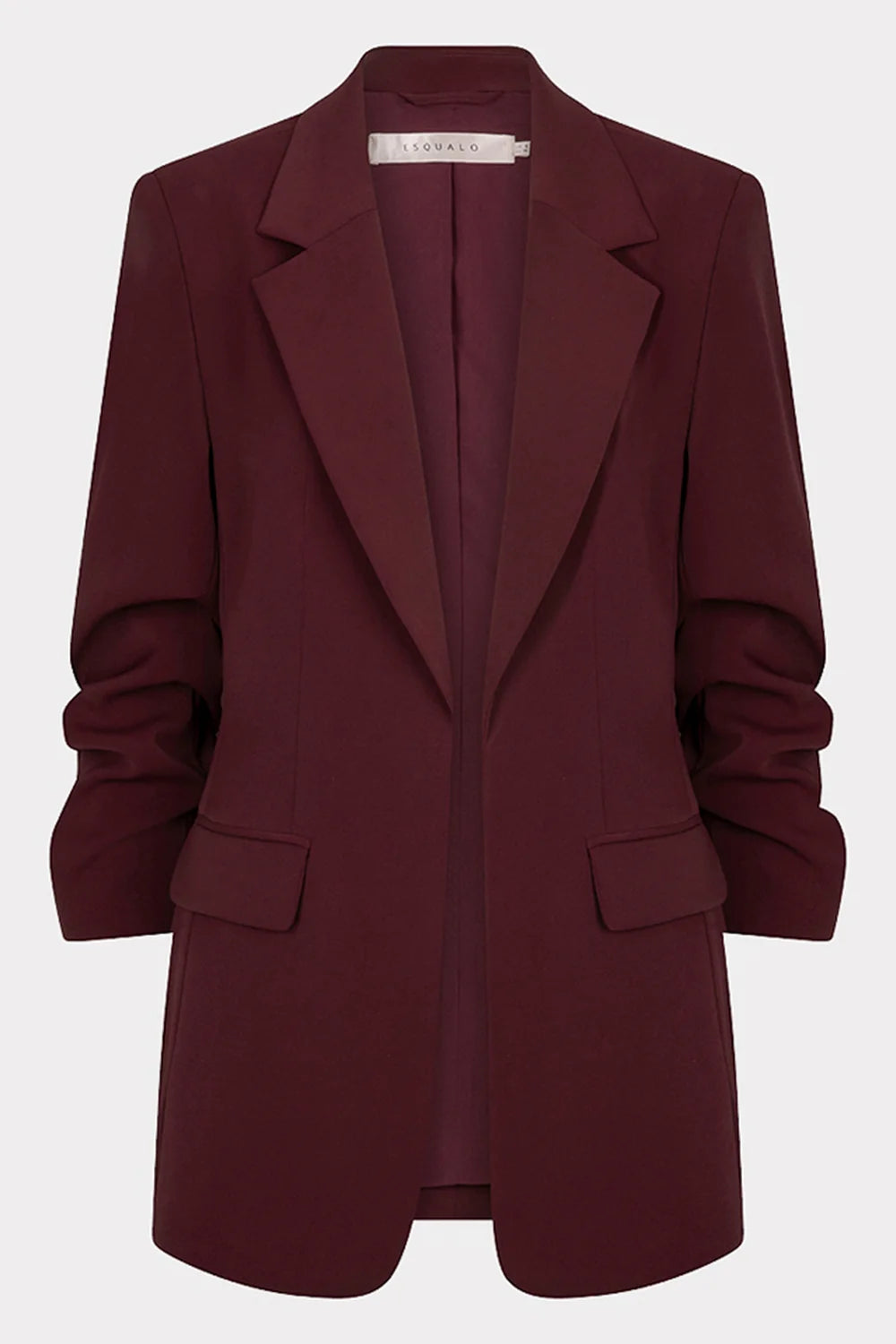 3/4 SLEEVE BLAZER - MERLOT