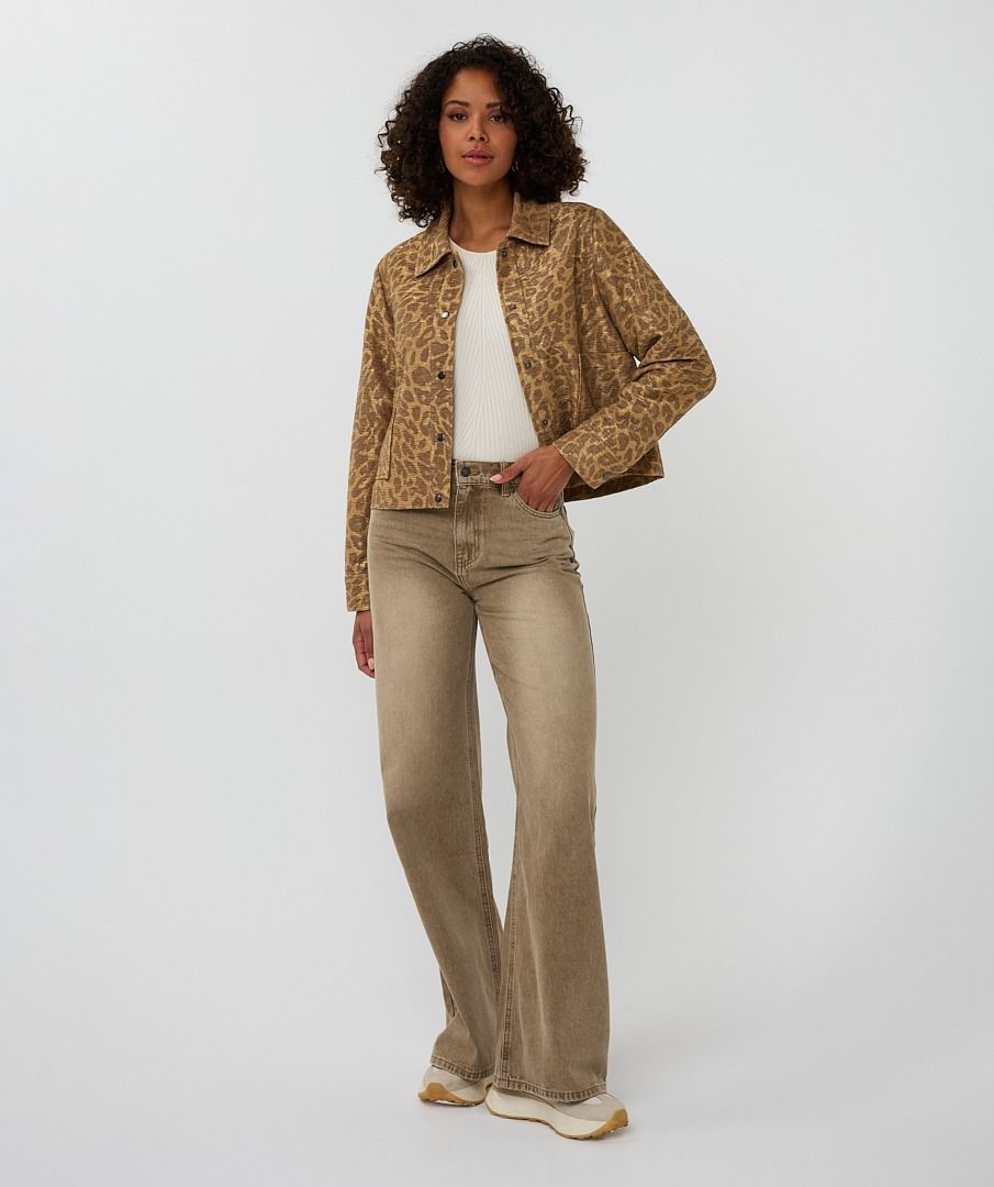 LEOPARD JACKET - GOLDEN OLIVE