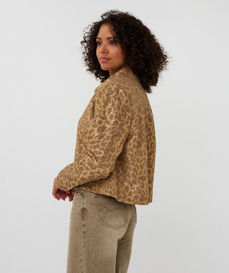 LEOPARD JACKET - GOLDEN OLIVE