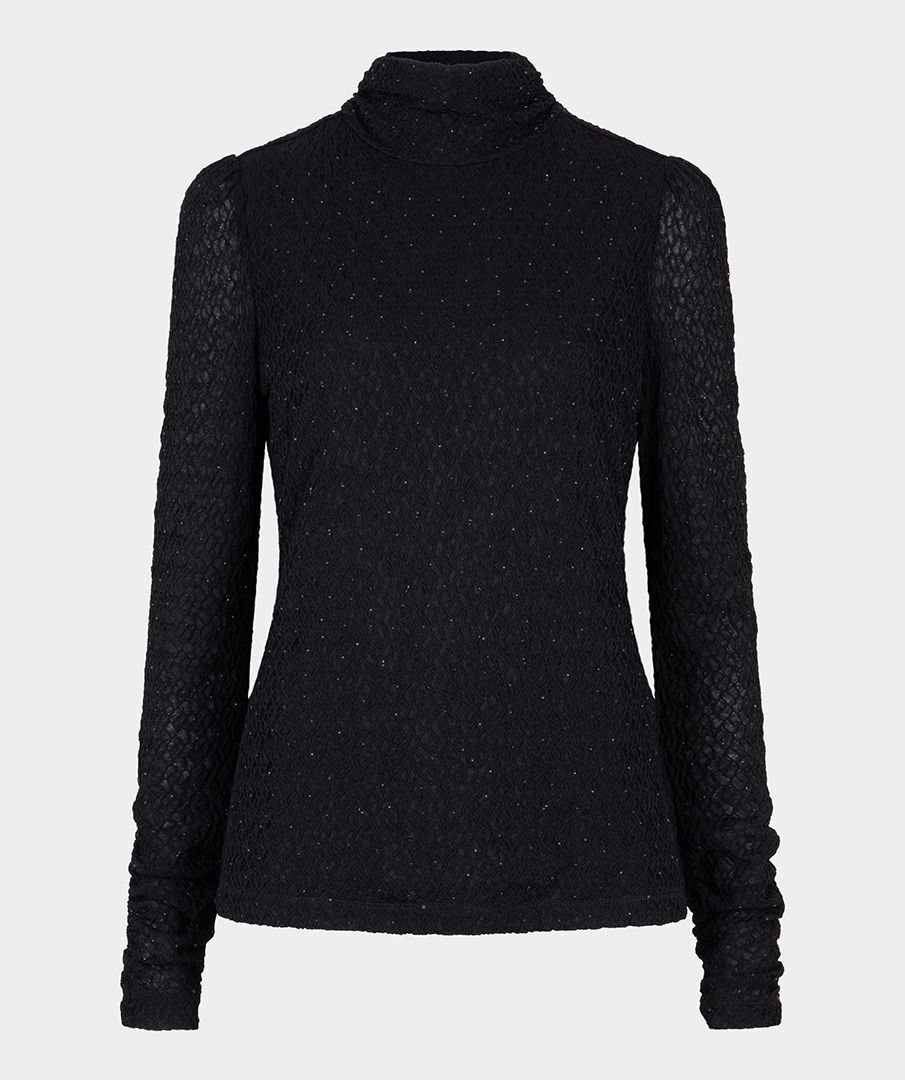 FANCY EMBELLISHED TOP - BLACK