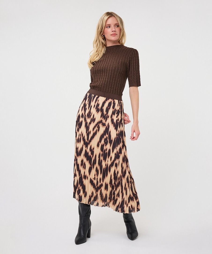 PLEATED SKIRT - PRINTED