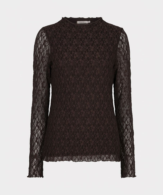 CACAO LACE LONG SLEEVE TOP