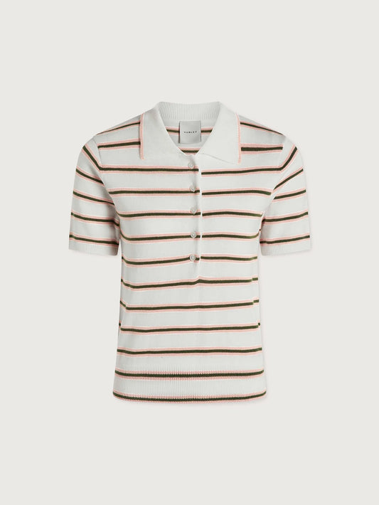 FAUSTINE BUTTON NECK POLO