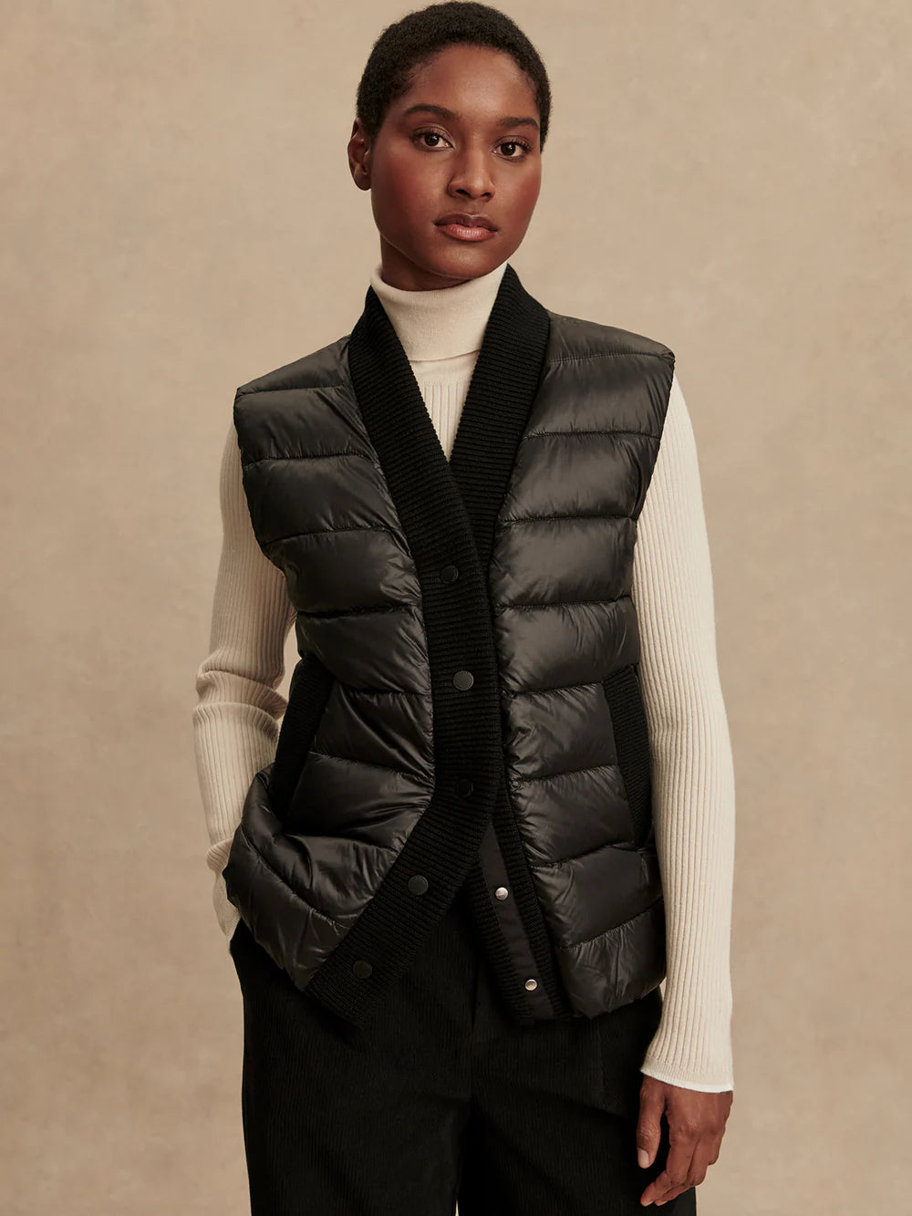 COLWYN COMBO BOXY GILET - BLACK