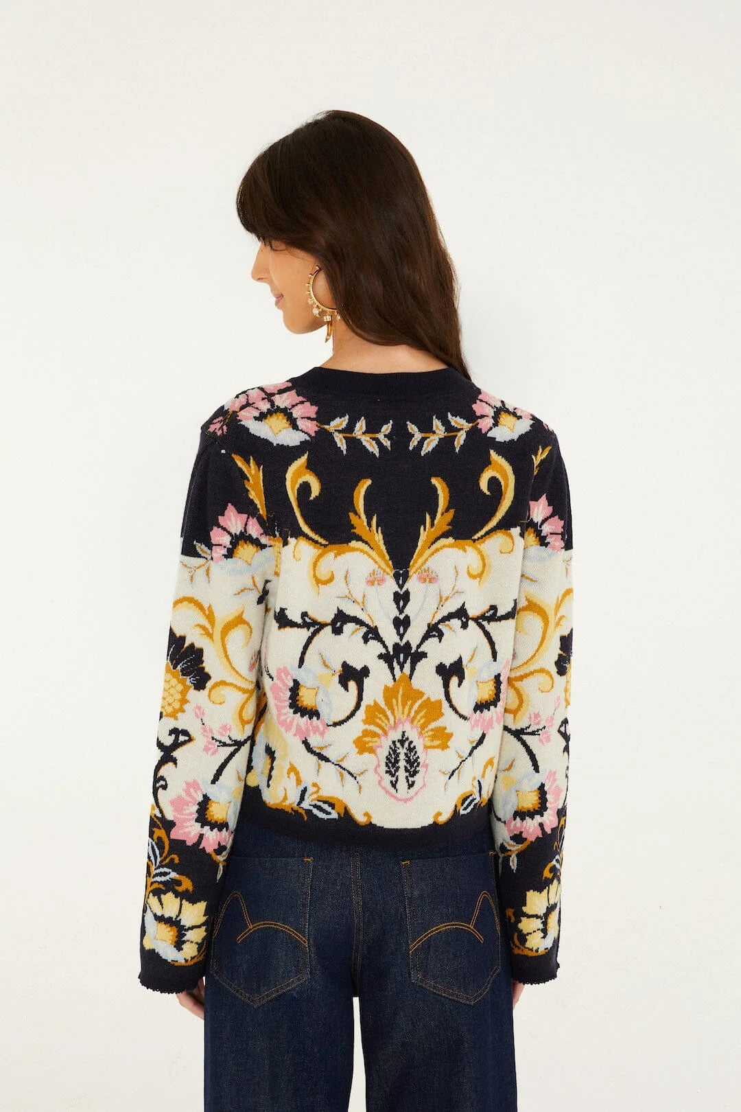 BIRDS ROMANCE KNIT CARDIGAN