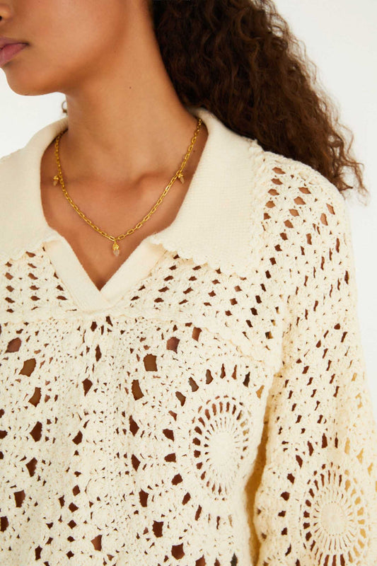 POLO CROCHET SWEATER