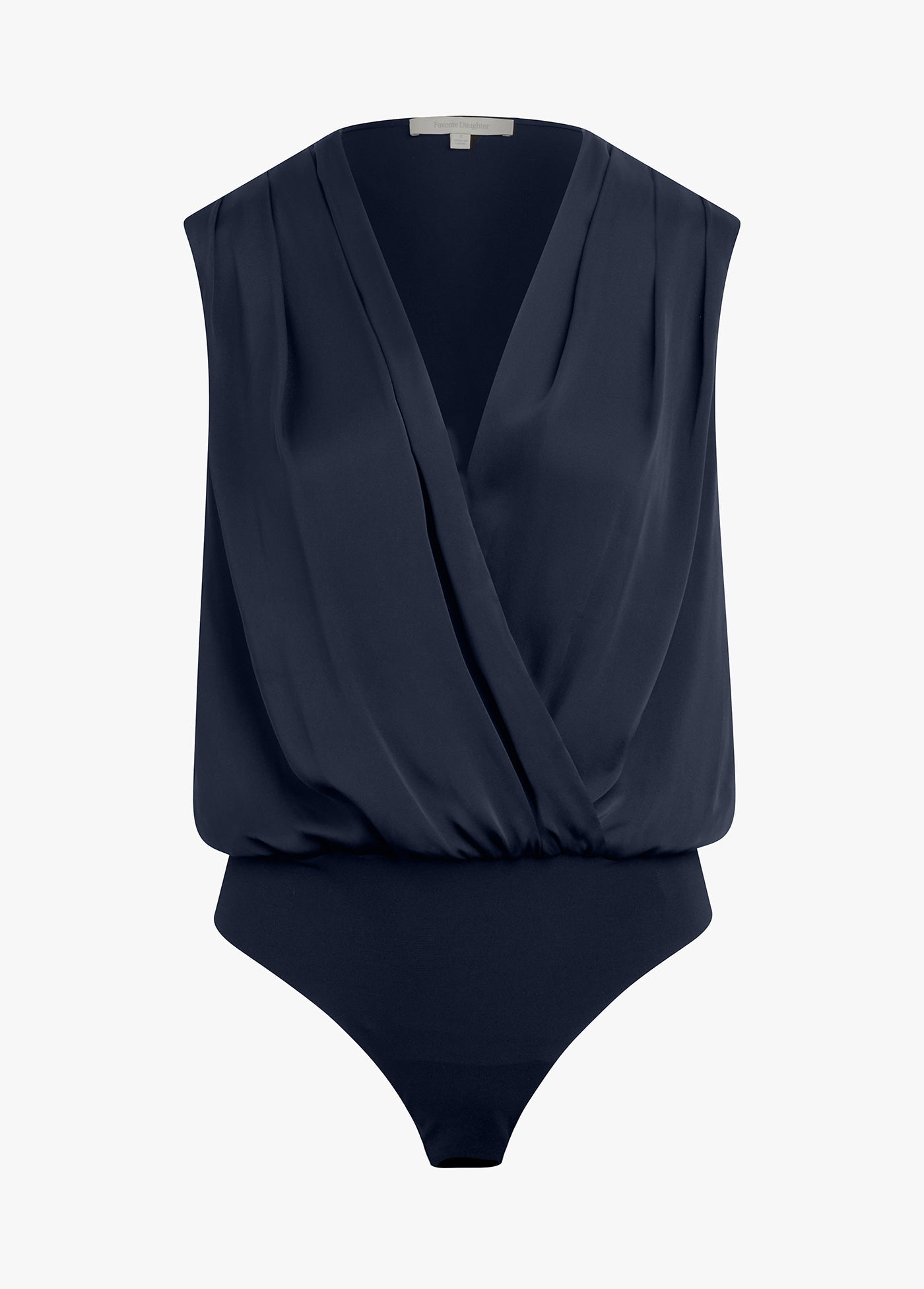 NAVY THE SLEEVELESS DATE BLOUSE