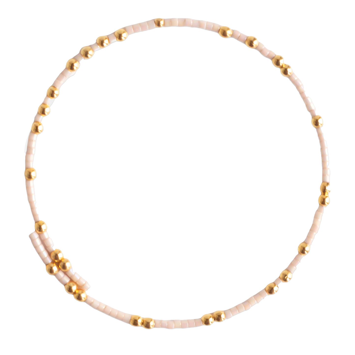 Confetti Beaded Bangle-Champagne, Adjustable  Bracelets