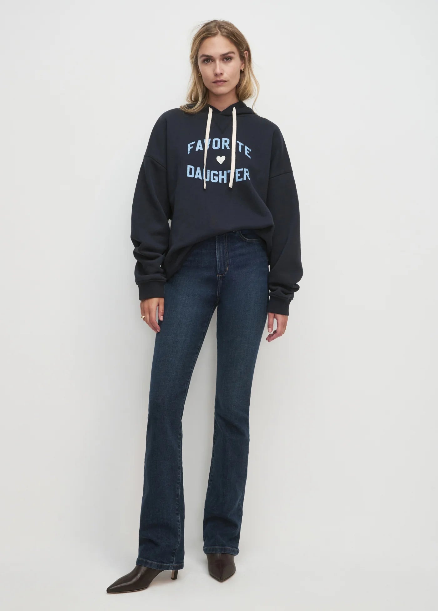 THE FAVORITE DAUGHTER HOODIE - NAVY/LIGHT BLUE