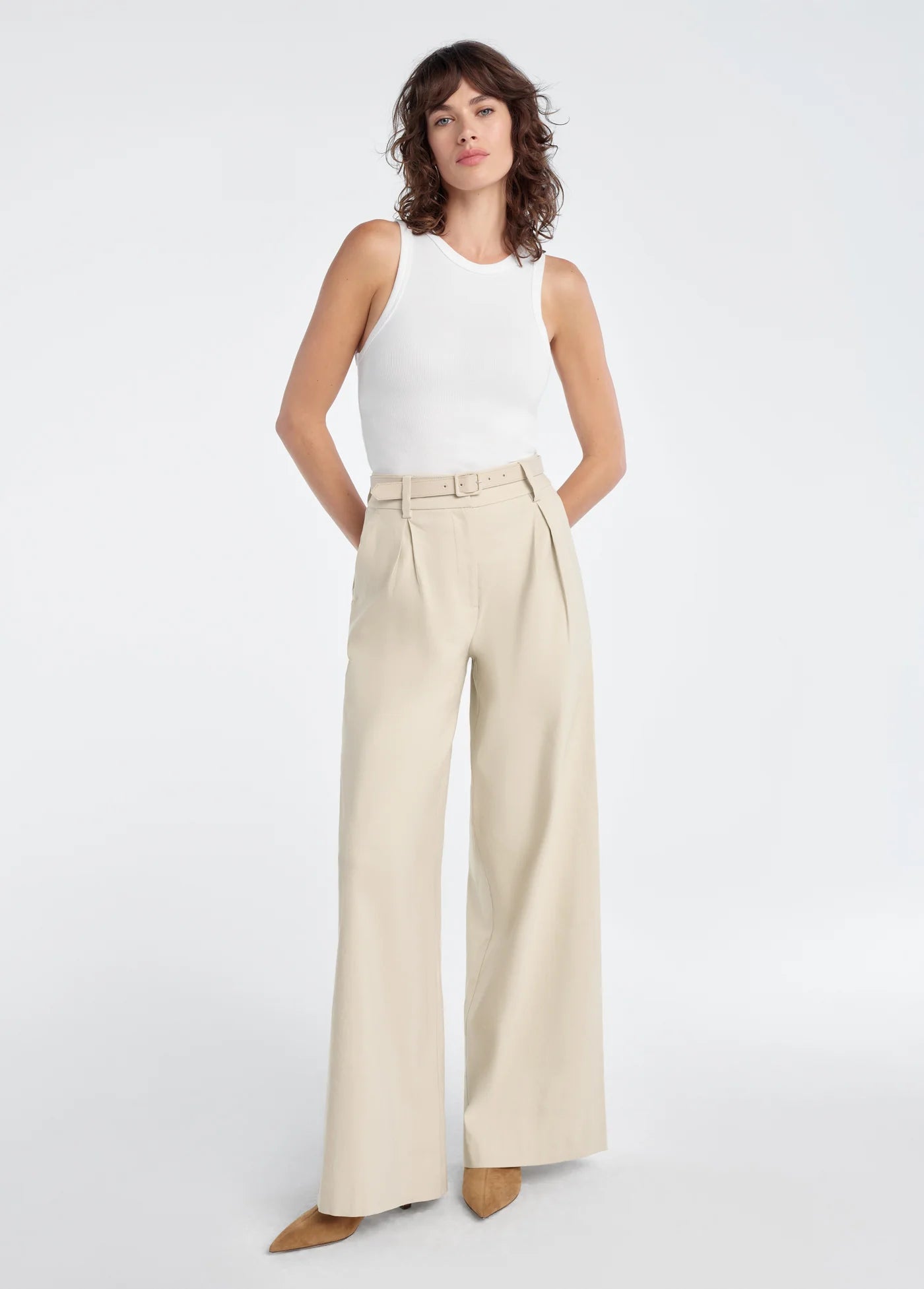 THE MIRANDA LINEN PANT - LIGHT KHAKI