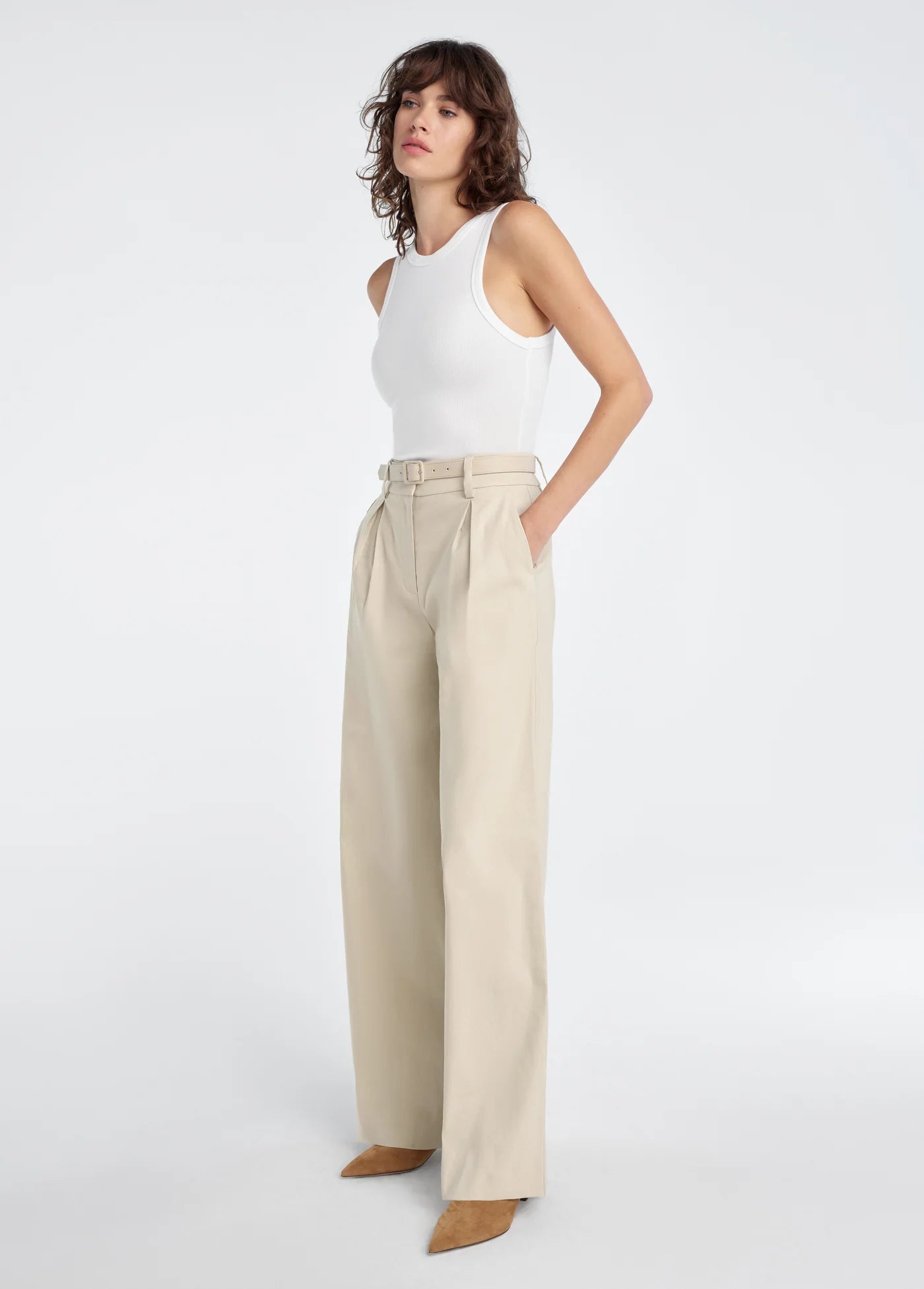 THE MIRANDA LINEN PANT - LIGHT KHAKI
