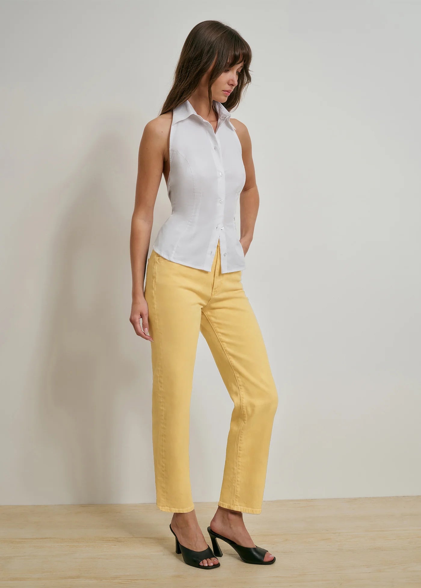 THE VALENTINA SUPER HIGH RISE STRAIGHT - GOLDEN