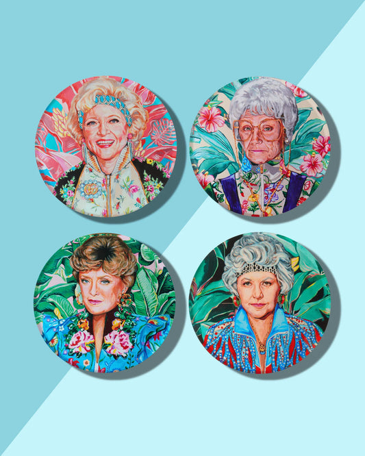 PACK OF 4 COASTERS - GOLDEN GIRL