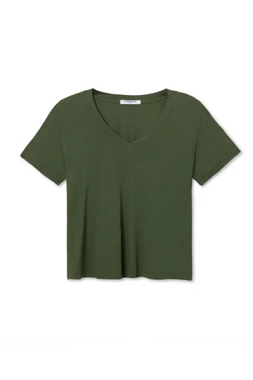 HENDRIX V NECK TEE- FERN GREEN