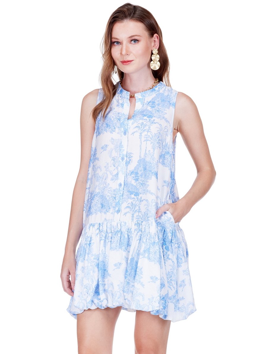PLACKET BUBBLE DRESS - TOILE