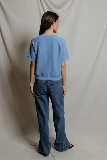 KENNEDY FLEECE SHORT SLEEVE-PACIFIC BLUE