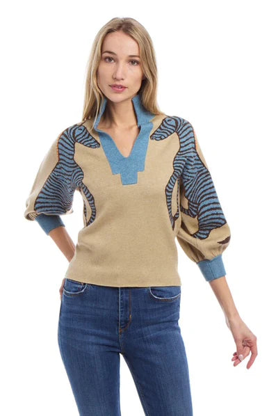TONAL ZEBRA SWEATER