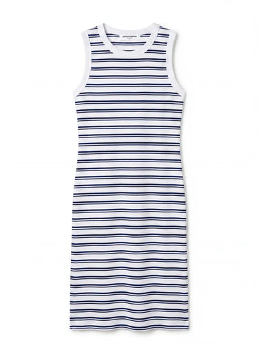 LANELL DRESS - NAVY STRIPE