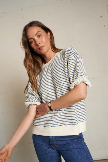 REBECCA SWEATSHIRT -NAVY STRIPE