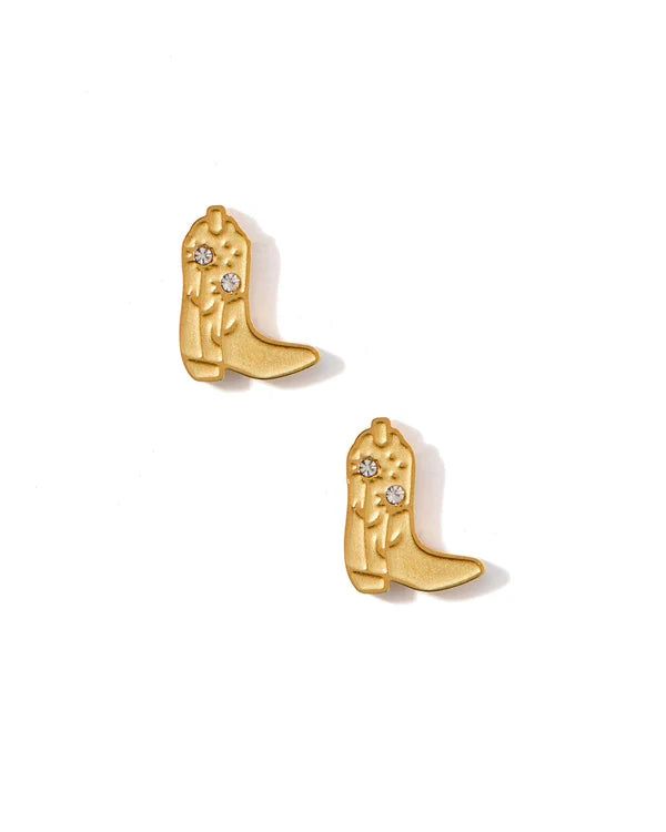 Screwback Stud Earrings - Daisy Cowgirl Boot