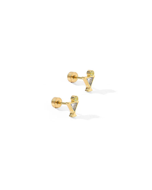 Screwback Stud Earrings - Martini