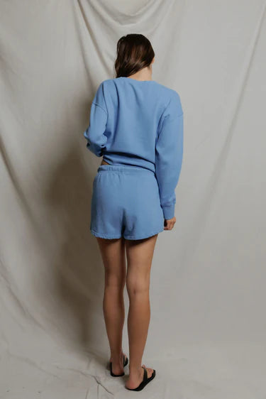 LAYLA FRENCH TERRY SHORT- PACIFIC BLUE
