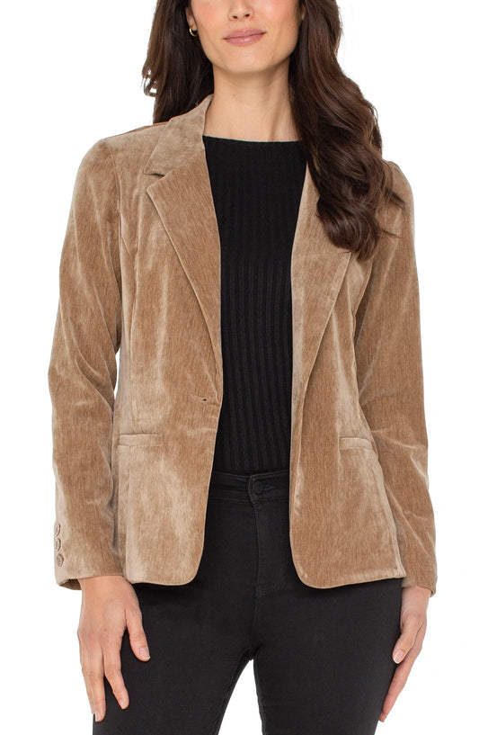 FITTED BLAZER - HARVEST KHAKI