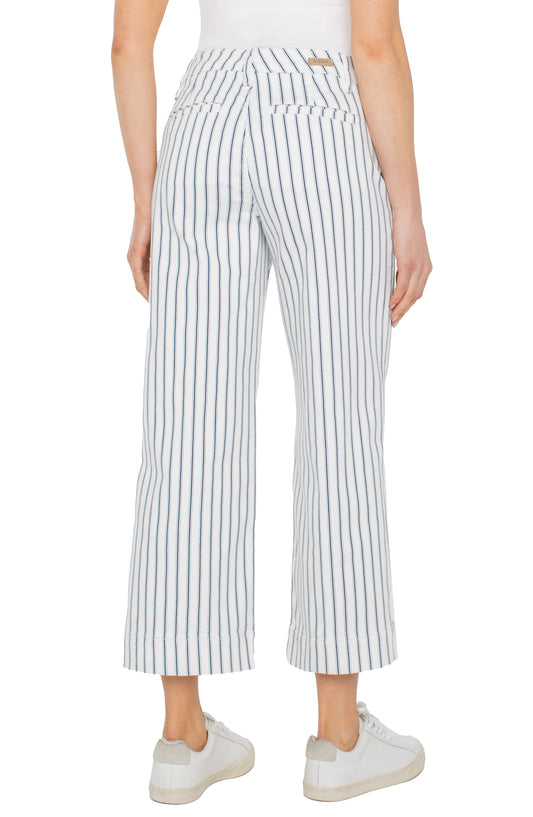 PATCH POCKET WIDE LEG CROP PANT